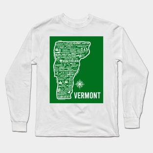 Vermont Map Long Sleeve T-Shirt